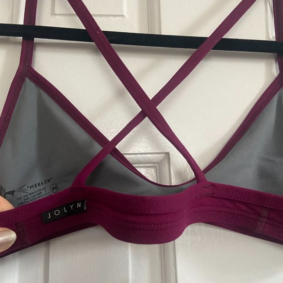 Jolyn Clothing Women's Bikini Top - Merlot - Picture 5 of 6